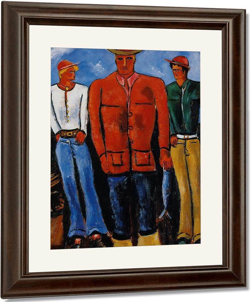 Down East Young Blades By Marsden Hartley Fine Art Print