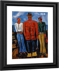 Down East Young Blades By Marsden Hartley Fine Art Print
