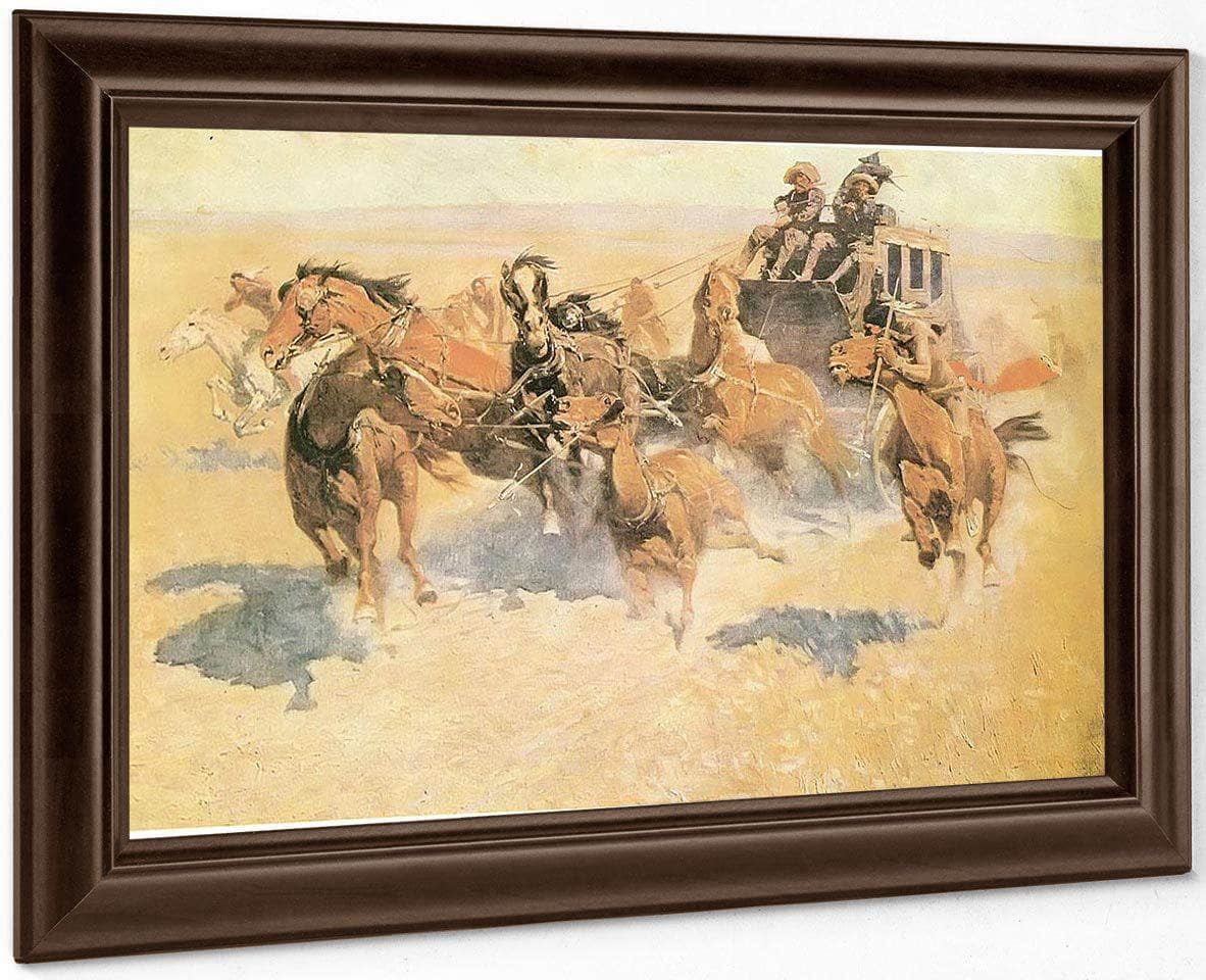 Downing The Night Leader Aka The Attack By Frederic Remington Fine Art Print