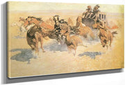 Downing The Night Leader Aka The Attack By Frederic Remington Fine Art Print