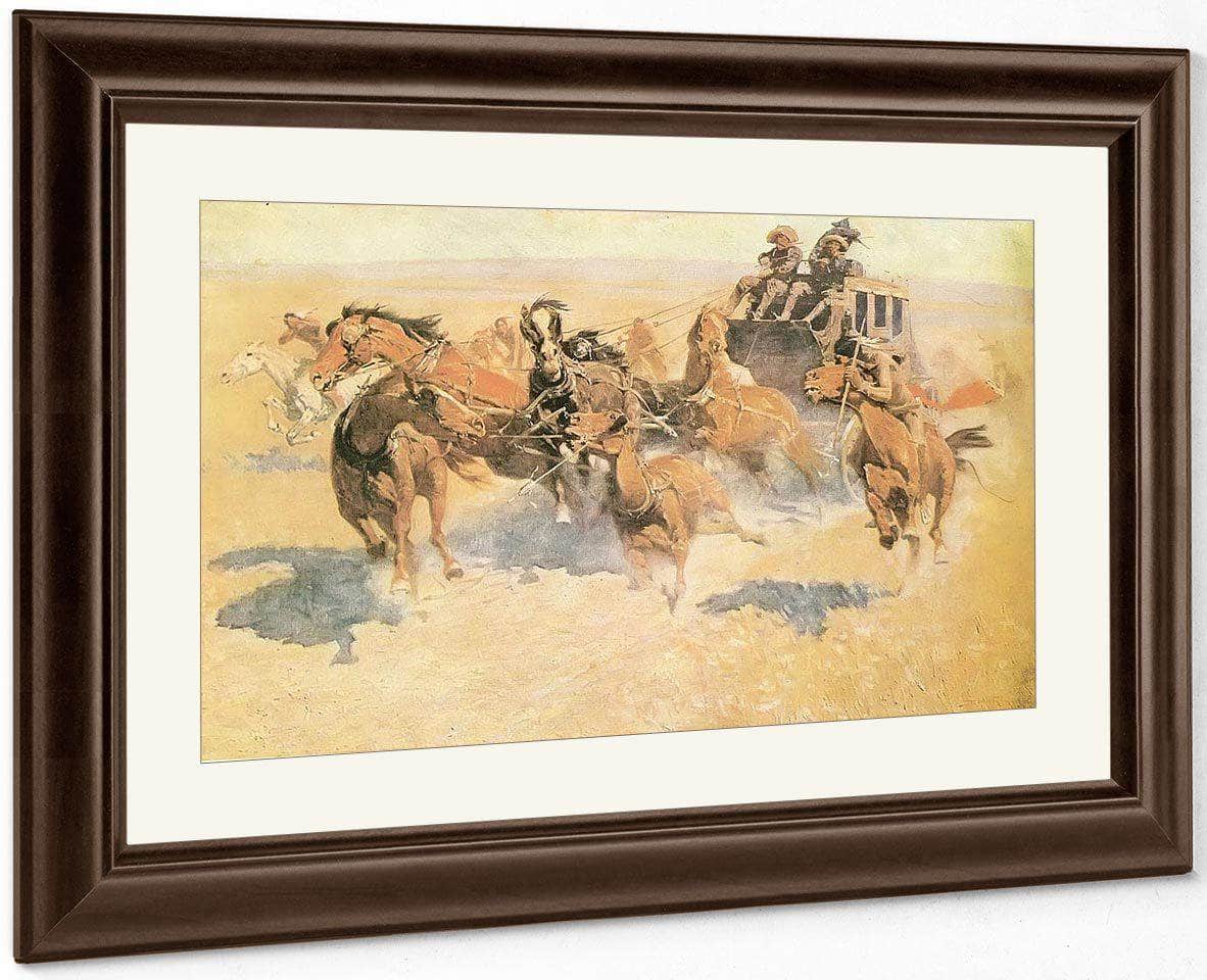 Downing The Night Leader Aka The Attack By Frederic Remington Fine Art Print