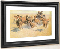 Downing The Night Leader Aka The Attack By Frederic Remington Fine Art Print