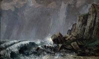 Downpour At Etretat By Jean Desire Gustave Courbet Fine Art Print