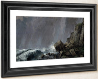 Downpour At Etretat By Jean Desire Gustave Courbet Fine Art Print