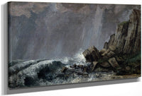 Downpour At Etretat By Jean Desire Gustave Courbet Fine Art Print