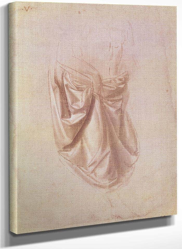 Drapery Study (Gouache On Canvas) By Leonardo Da Vinci Fine Art Print