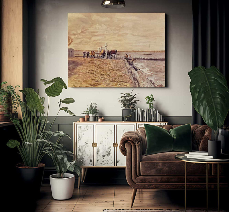 Drawing The Seine By Thomas Eakins Fine Art Print