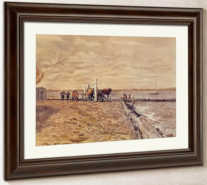 Drawing The Seine By Thomas Eakins Fine Art Print
