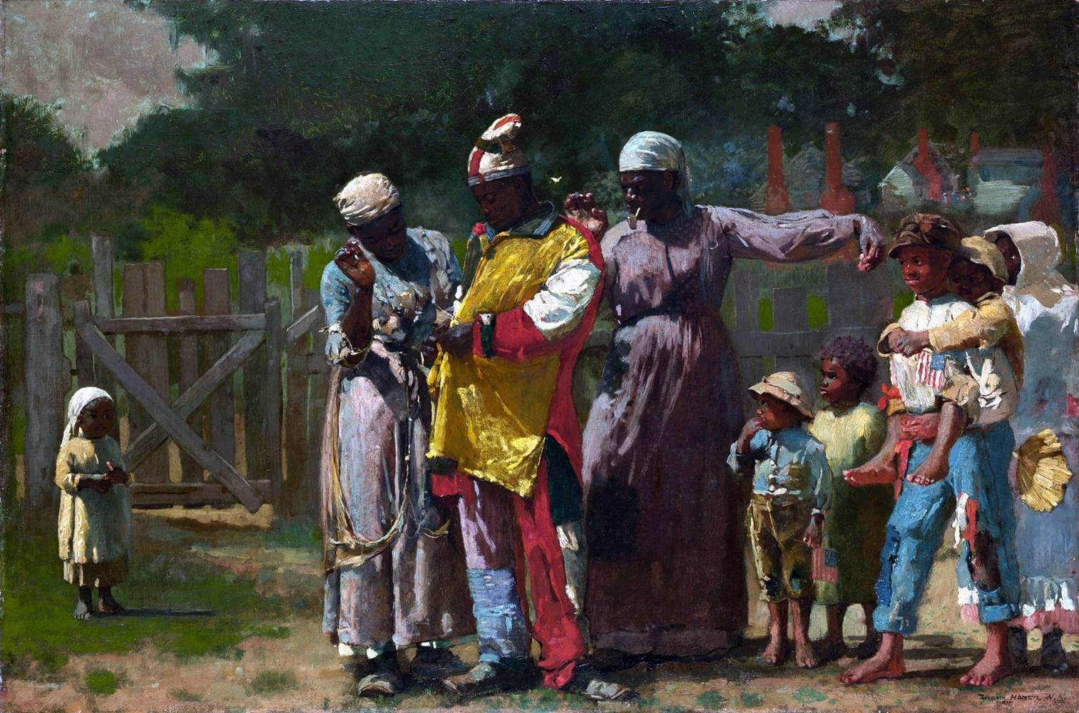Dressing For The Carnival Painting Winslow Homer Canvas Art Fine Art Print