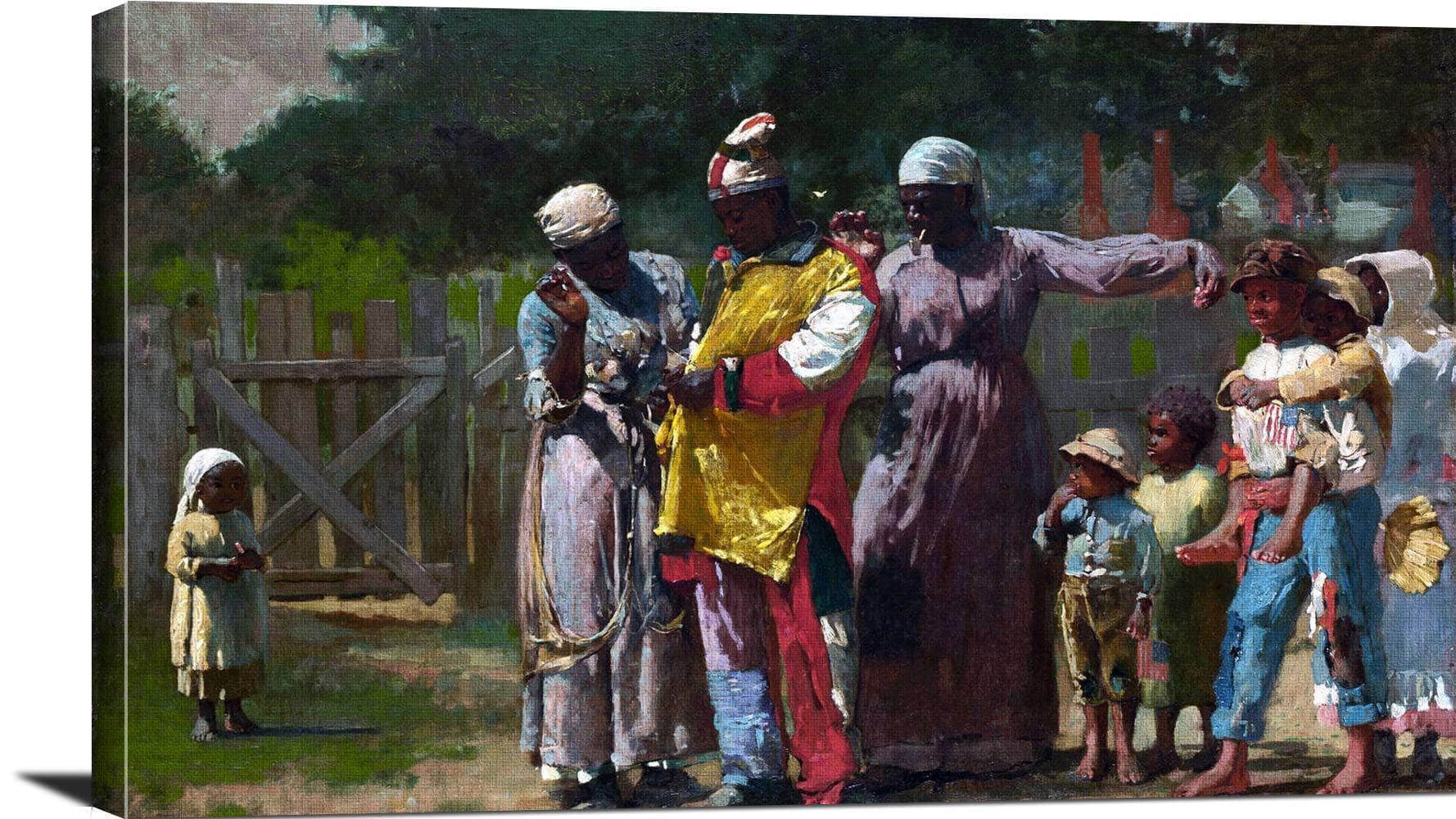 Dressing For The Carnival Painting Winslow Homer Canvas Art Fine Art Print