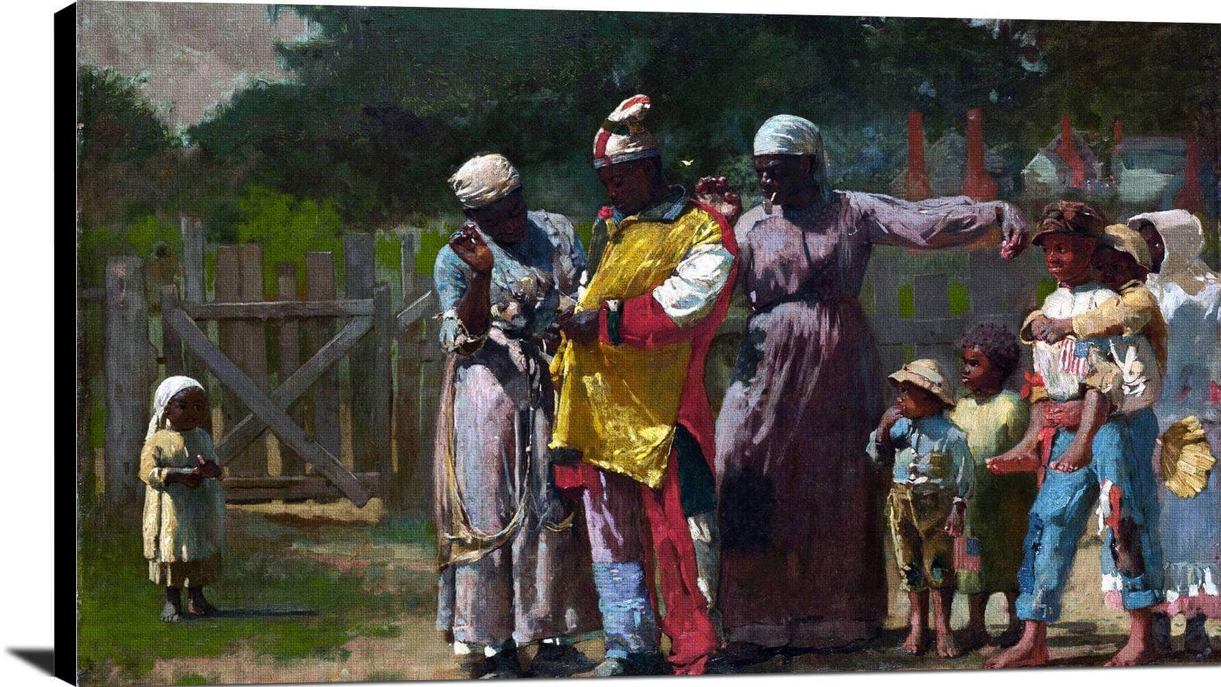Dressing For The Carnival Painting Winslow Homer Canvas Art Fine Art Print
