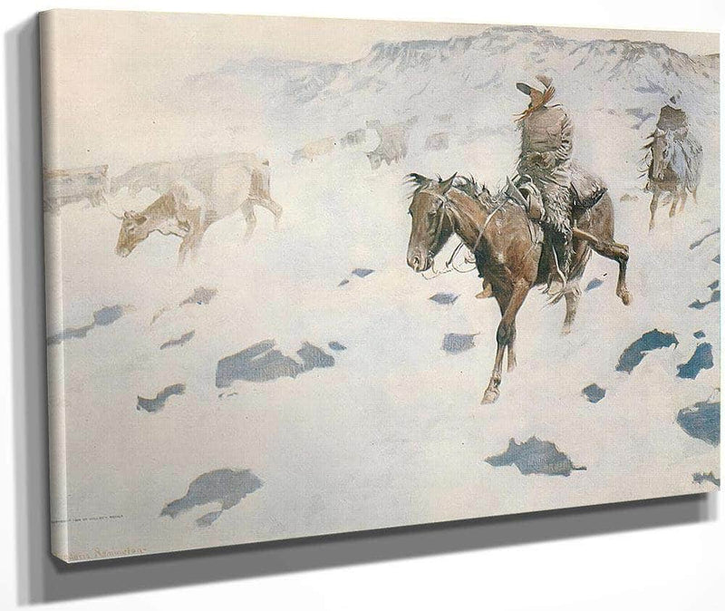 Drifting Before The Storm By Frederic Remington Fine Art Print