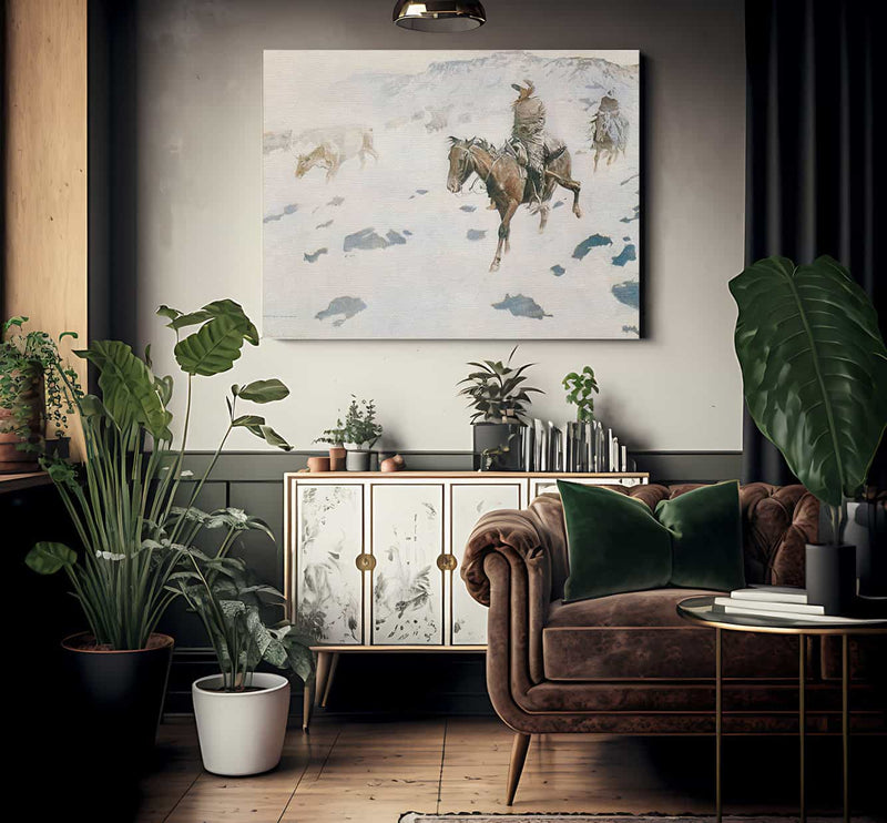 Drifting Before The Storm By Frederic Remington Fine Art Print