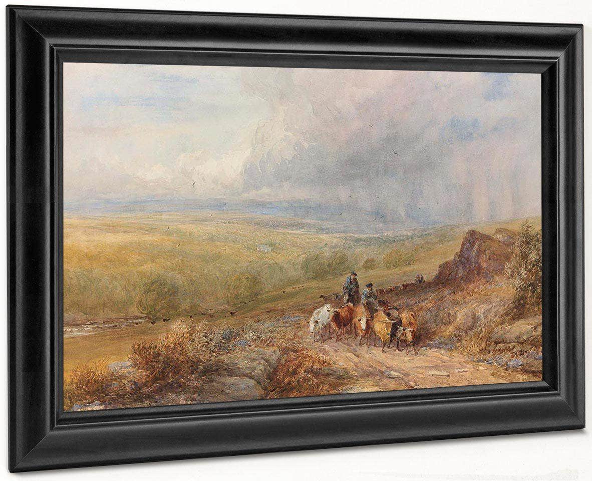 Drovers Near Barden Castle On The Wharfe Yorkshire By David Cox Fine Art Print