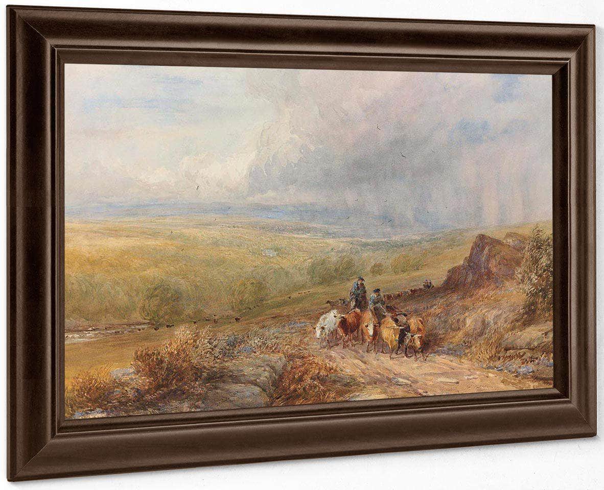 Drovers Near Barden Castle On The Wharfe Yorkshire By David Cox Fine Art Print