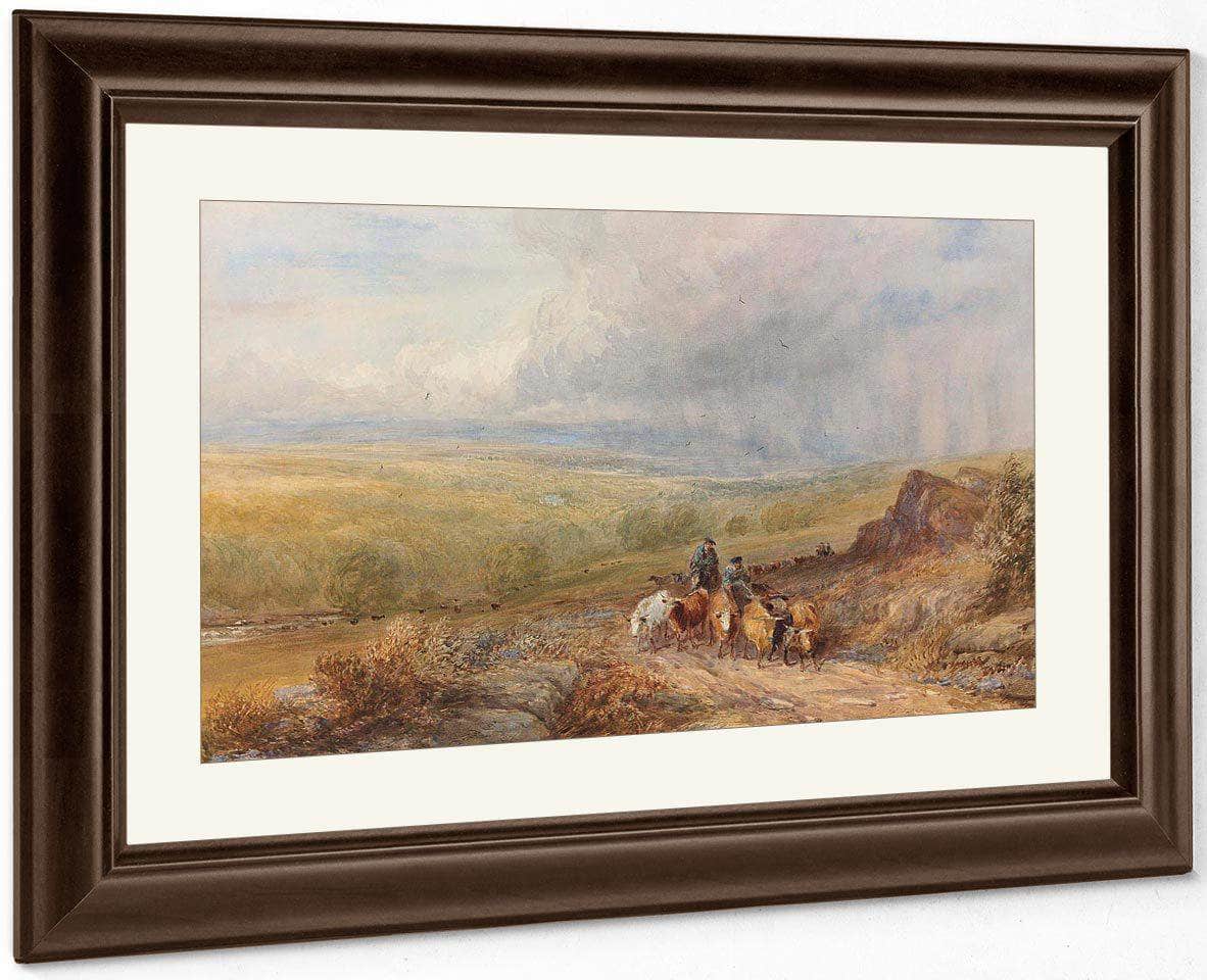 Drovers Near Barden Castle On The Wharfe Yorkshire By David Cox Fine Art Print