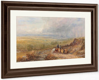 Drovers Near Barden Castle On The Wharfe Yorkshire By David Cox Fine Art Print