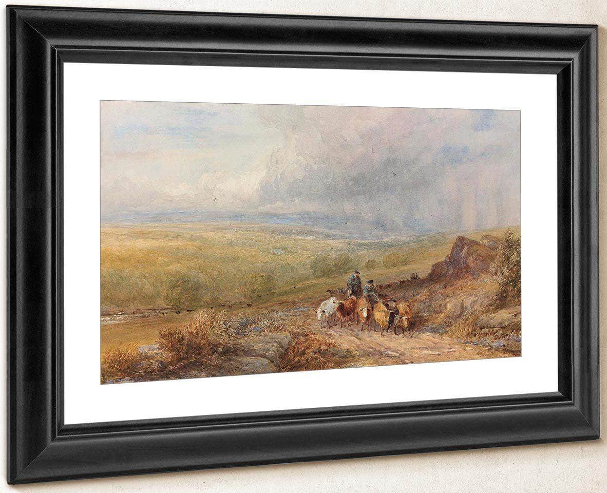 Drovers Near Barden Castle On The Wharfe Yorkshire By David Cox Fine Art Print