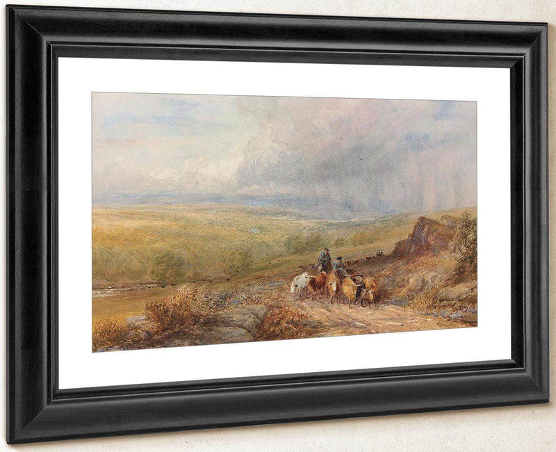 Drovers Near Barden Castle On The Wharfe Yorkshire By David Cox Fine Art Print
