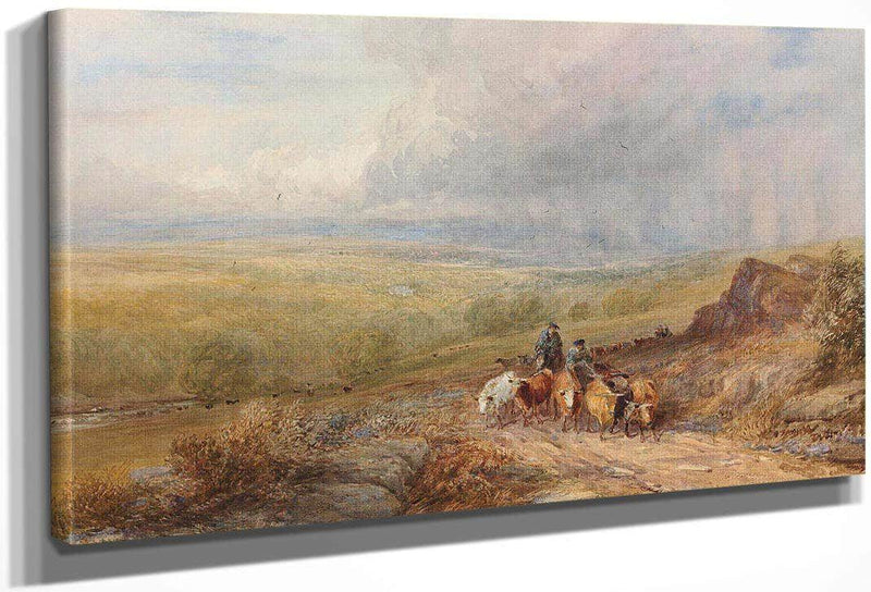 Drovers Near Barden Castle On The Wharfe Yorkshire By David Cox Fine Art Print