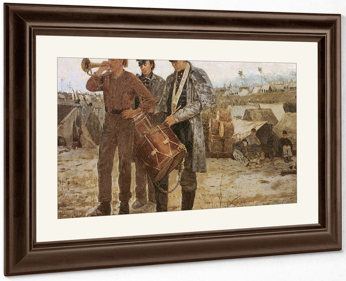 Drum And Bugle Corp, Civil War Encampment By Winslow Homer Fine Art Print
