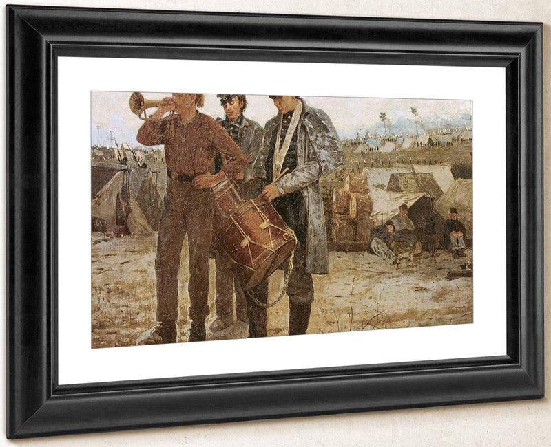 Drum And Bugle Corp, Civil War Encampment By Winslow Homer Fine Art Print