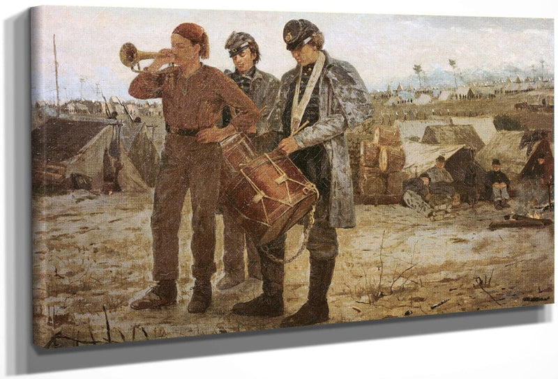 Drum And Bugle Corp, Civil War Encampment By Winslow Homer Fine Art Print
