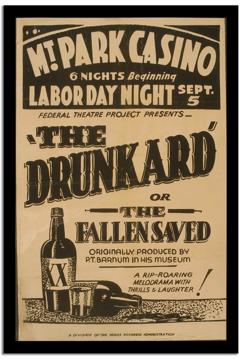 Drunkard  Vintage Poster Fine Art Print