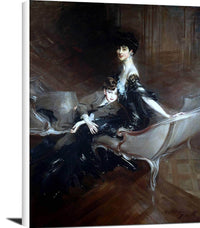 Duchess Of Marlborough & Her Son Painting Giovanni Boildini Canvas Art Fine Art Print