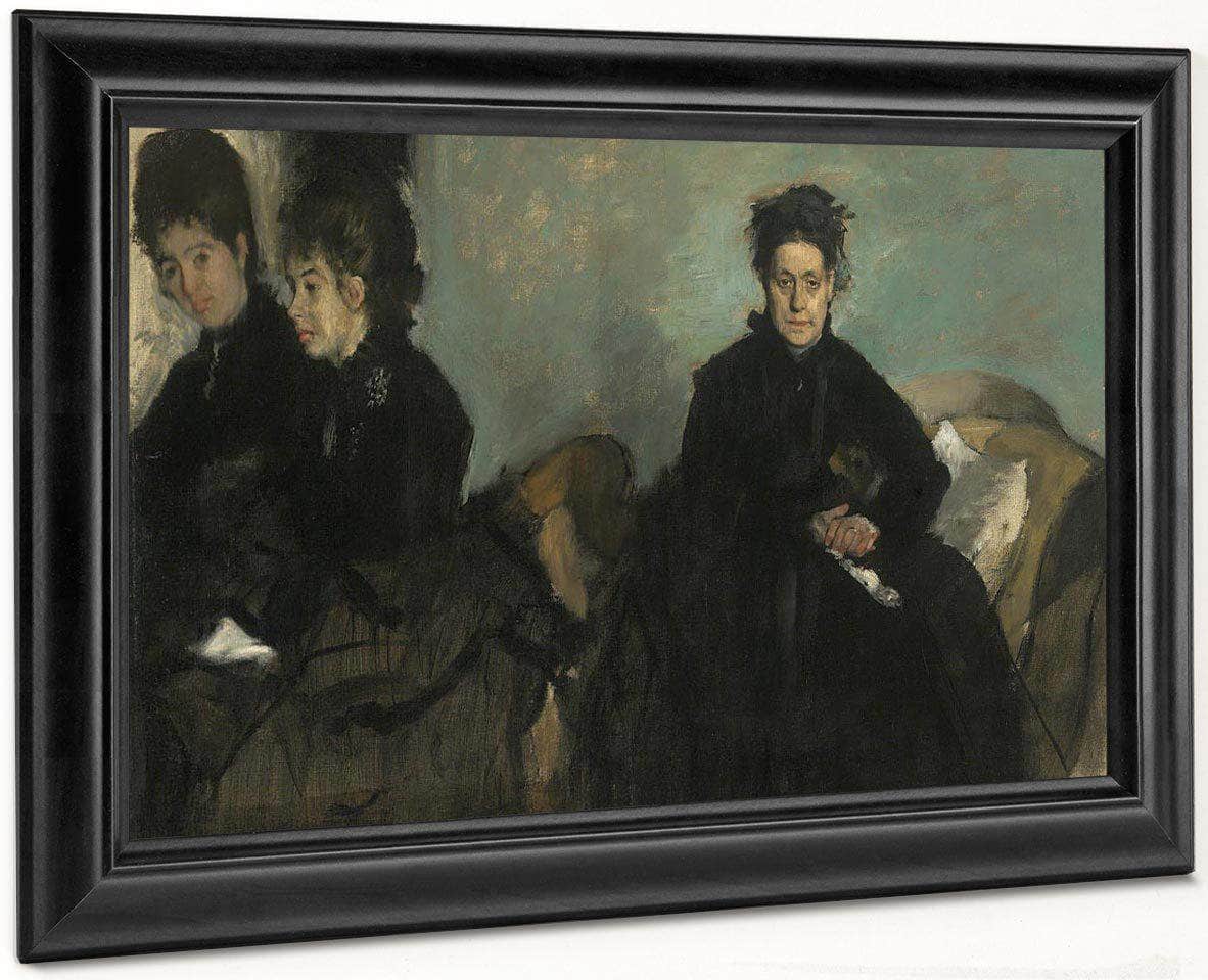 Duchessa Di Montejasi With Her Daughters, Elena And Camilla By Edgar Degas Fine Art Print