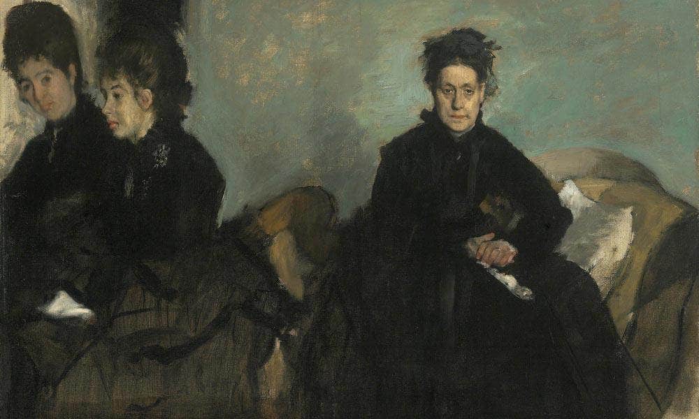 Duchessa Di Montejasi With Her Daughters, Elena And Camilla By Edgar Degas Fine Art Print