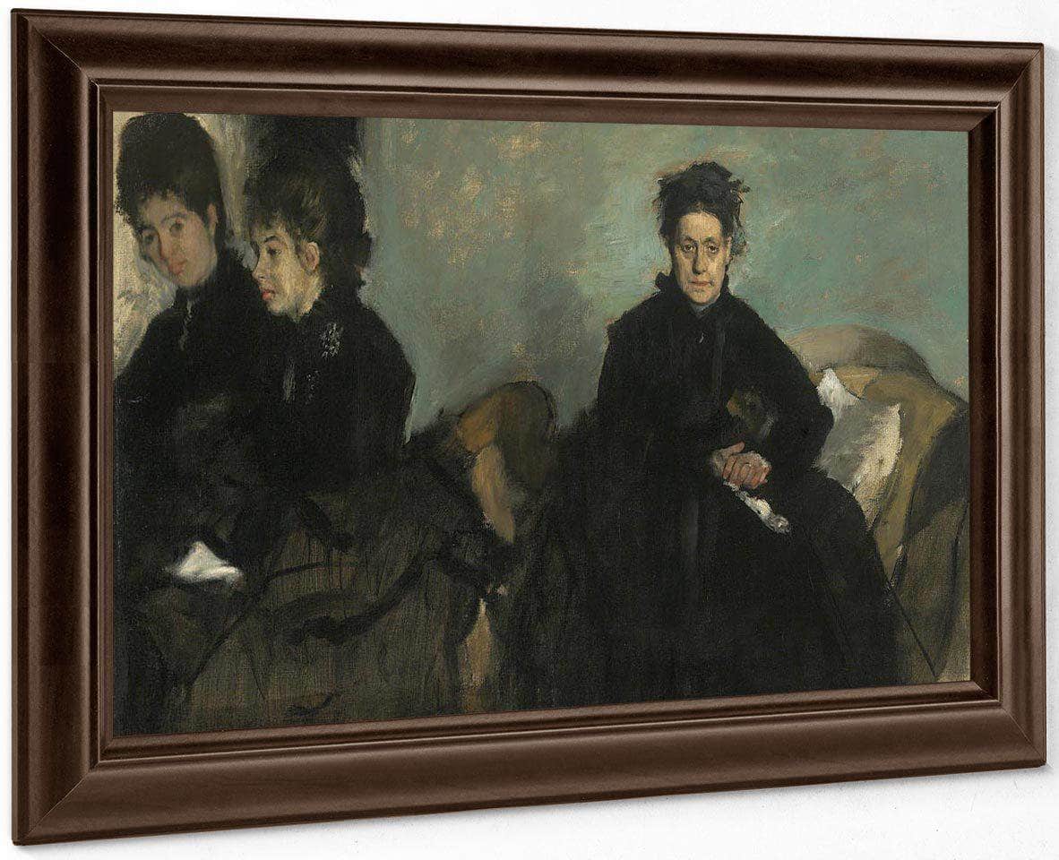 Duchessa Di Montejasi With Her Daughters, Elena And Camilla By Edgar Degas Fine Art Print