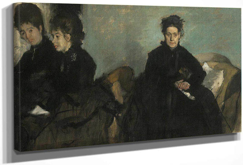 Duchessa Di Montejasi With Her Daughters, Elena And Camilla By Edgar Degas Fine Art Print