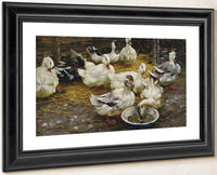 Ducks In The Straw By Alexander Koester Fine Art Print