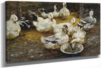 Ducks In The Straw By Alexander Koester Fine Art Print