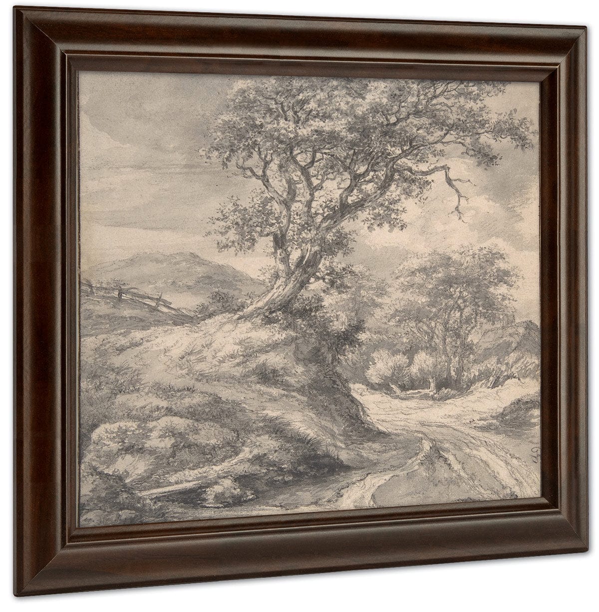 Dune Landscape With Oak Tree By Jacob Van Rusdael Fine Art Print