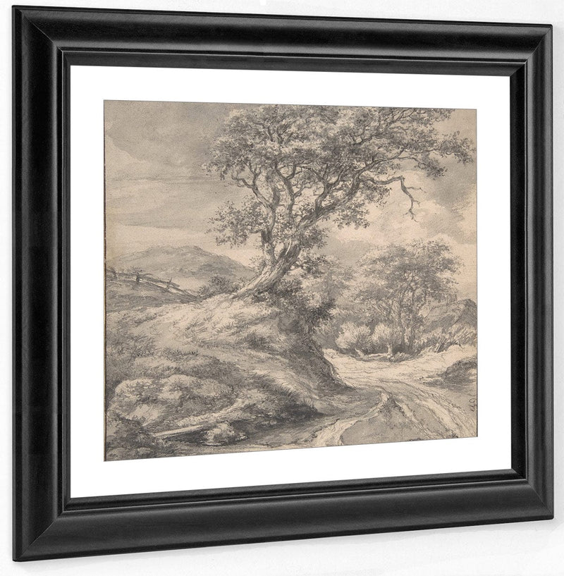 Dune Landscape With Oak Tree By Jacob Van Rusdael Fine Art Print
