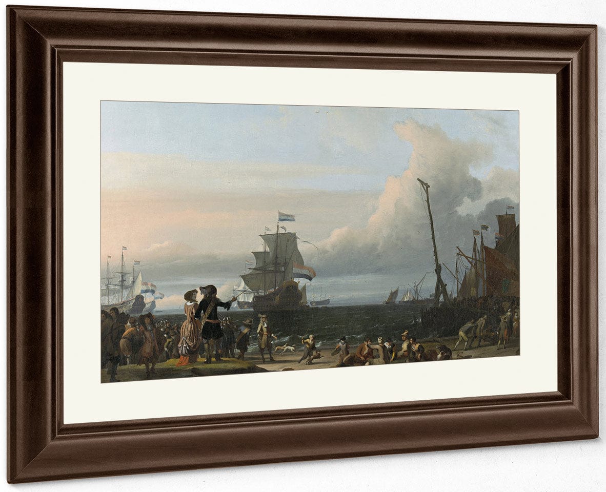 Dutch Ships In The Roads Of Texel; In The Middle The 'Gouden Leeuw' The Flagship Of Cornelis Tromp By Ludolf Backhuysen I Fine Art Print