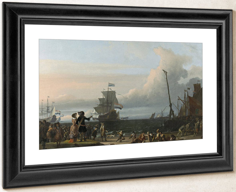 Dutch Ships In The Roads Of Texel; In The Middle The 'Gouden Leeuw' The Flagship Of Cornelis Tromp By Ludolf Backhuysen I Fine Art Print