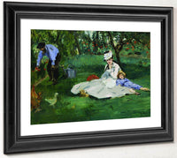 E Douard Manet  The Monet Family In Their Garden At Argenteuil By Edouard Manet Fine Art Print