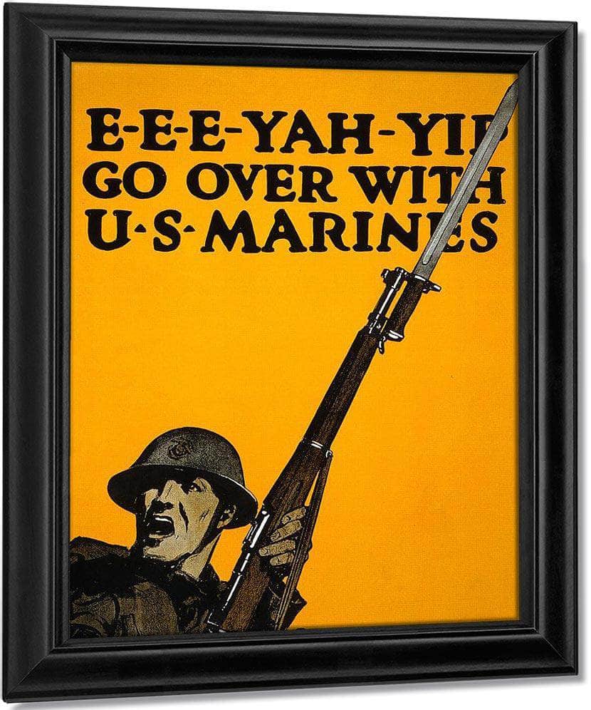 E E E Yah Yip Go Over With U.S. Marines By C.B. Falls Fine Art Print