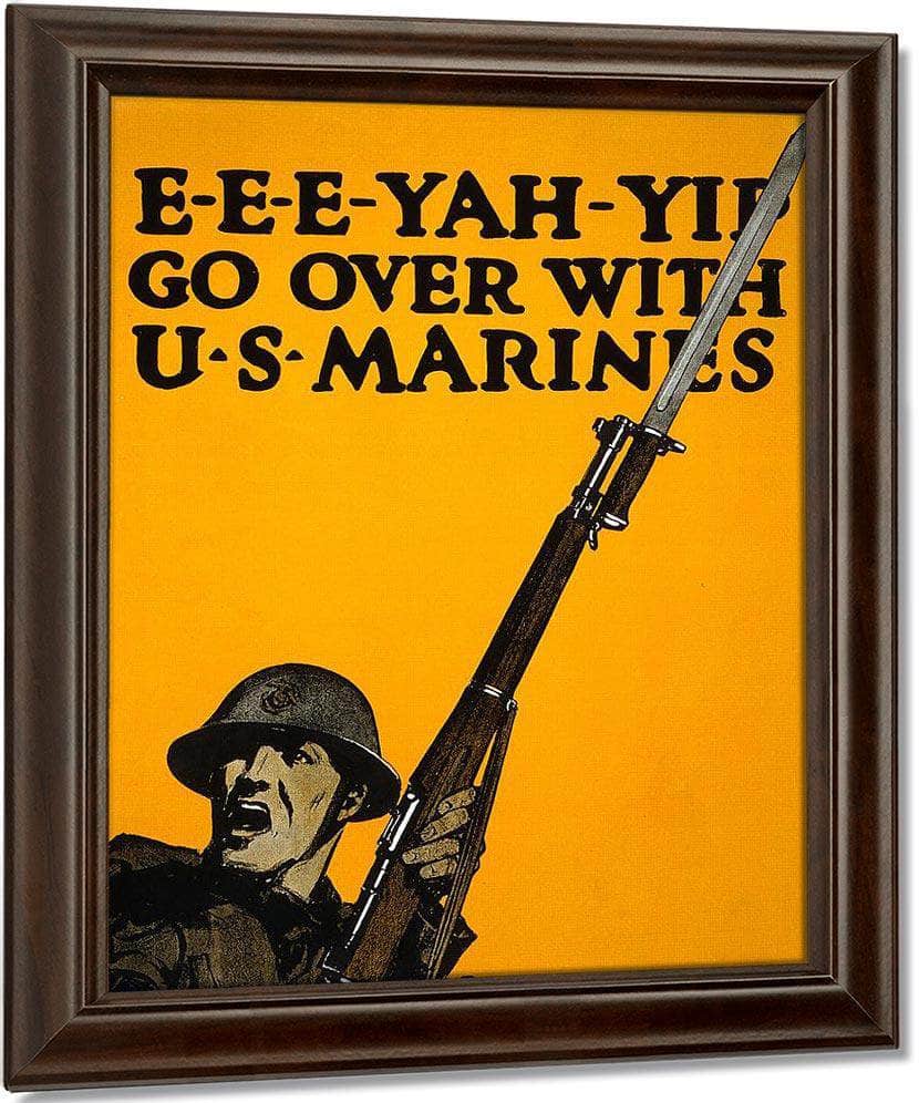 E E E Yah Yip Go Over With U.S. Marines By C.B. Falls Fine Art Print