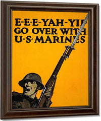 E E E Yah Yip Go Over With U.S. Marines By C.B. Falls Fine Art Print
