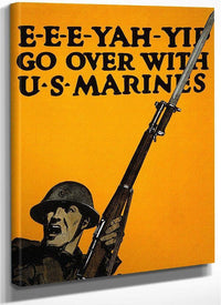 E E E Yah Yip Go Over With U.S. Marines By C.B. Falls Fine Art Print