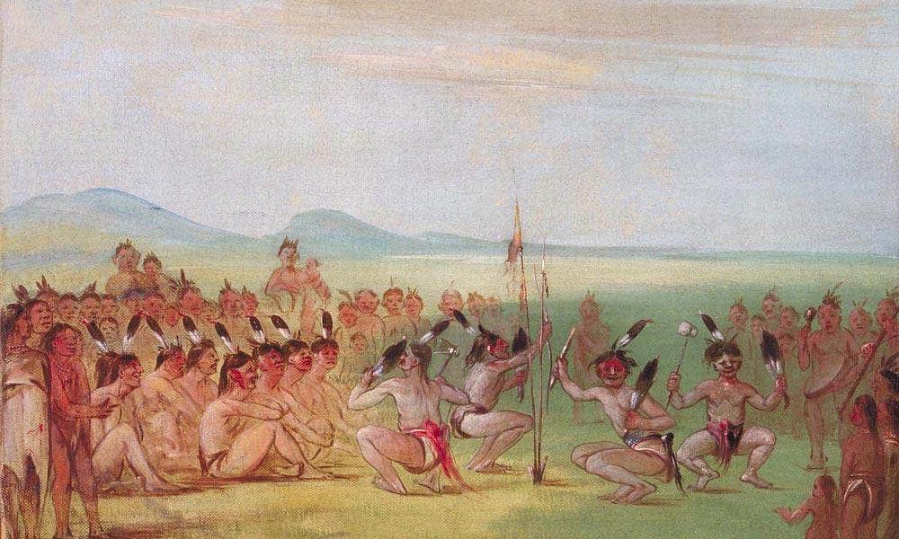 Eagle Dance, Choctaw By George Catlin Fine Art Print