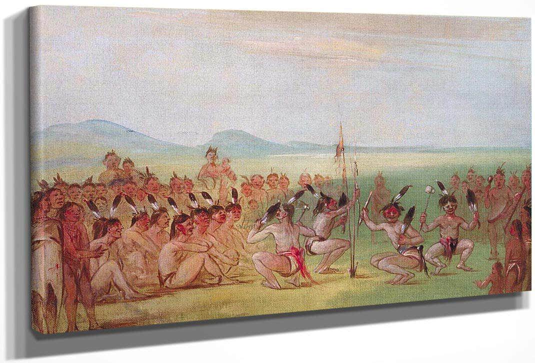 Eagle Dance, Choctaw By George Catlin Fine Art Print