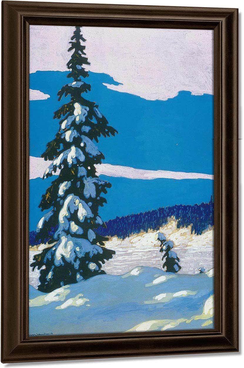 Early Evening Winter By Frank Johnston Fine Art Print