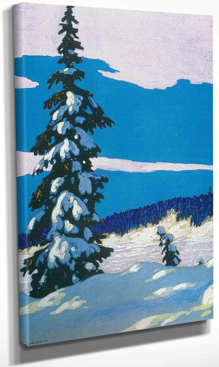 Early Evening Winter By Frank Johnston Fine Art Print