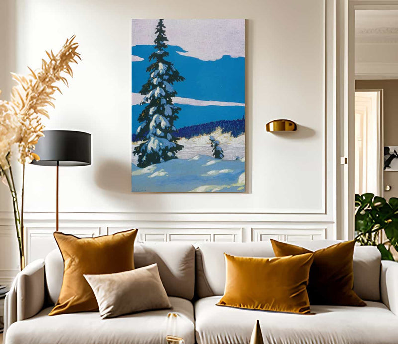 Early Evening Winter By Frank Johnston Fine Art Print