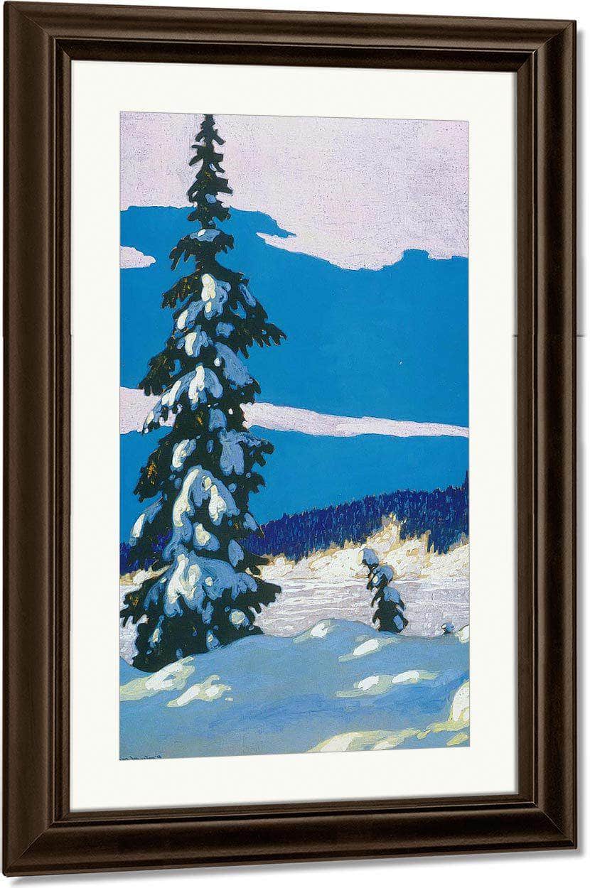 Early Evening Winter By Frank Johnston Fine Art Print